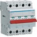 Inbouwschakelaar modulair Modulaire schakelaar Hager Modulaire lastscheider 4-polig 63 A, rode tuimel SBR463
